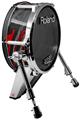 Skin Wrap works with Roland vDrum Shell KD-140 Kick Bass Drum Baja 0014 Red (DRUM NOT INCLUDED)