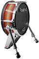Skin Wrap works with Roland vDrum Shell KD-140 Kick Bass Drum Exotic Wood Beeswing Eucalyptus Burst Fire Red (DRUM NOT INCLUDED)