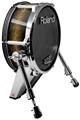 Skin Wrap works with Roland vDrum Shell KD-140 Kick Bass Drum Exotic Wood White Oak Burl Burst Black (DRUM NOT INCLUDED)