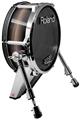 Skin Wrap works with Roland vDrum Shell KD-140 Kick Bass Drum Exotic Wood White Oak Burst Black (DRUM NOT INCLUDED)