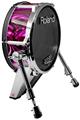 Skin Wrap works with Roland vDrum Shell KD-140 Kick Bass Drum Liquid Metal Chrome Hot Pink Fuchsia (DRUM NOT INCLUDED)