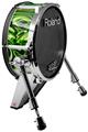 Skin Wrap works with Roland vDrum Shell KD-140 Kick Bass Drum Liquid Metal Chrome Neon Green (DRUM NOT INCLUDED)