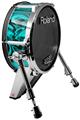 Skin Wrap works with Roland vDrum Shell KD-140 Kick Bass Drum Liquid Metal Chrome Neon Teal (DRUM NOT INCLUDED)