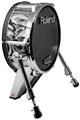 Skin Wrap works with Roland vDrum Shell KD-140 Kick Bass Drum Liquid Metal Chrome Wide (DRUM NOT INCLUDED)