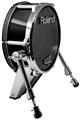 Skin Wrap works with Roland vDrum Shell KD-140 Kick Bass Drum Solids Collection Black (DRUM NOT INCLUDED)