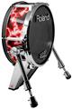 Skin Wrap works with Roland vDrum Shell KD-140 Kick Bass Drum Electrify Red (DRUM NOT INCLUDED)