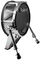 Skin Wrap works with Roland vDrum Shell KD-140 Kick Bass Drum Lightning Black (DRUM NOT INCLUDED)