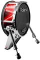 Skin Wrap works with Roland vDrum Shell KD-140 Kick Bass Drum Lightning Red (DRUM NOT INCLUDED)