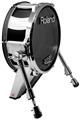 Skin Wrap works with Roland vDrum Shell KD-140 Kick Bass Drum Bullseye Black and White (DRUM NOT INCLUDED)