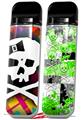 Skin Decal Wrap 2 Pack for Smok Novo v1 Rainbow Plaid Skull VAPE NOT INCLUDED