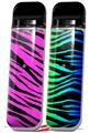 Skin Decal Wrap 2 Pack for Smok Novo v1 Pink Tiger VAPE NOT INCLUDED