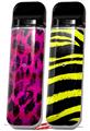 Skin Decal Wrap 2 Pack for Smok Novo v1 Pink Distressed Leopard VAPE NOT INCLUDED