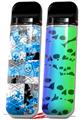 Skin Decal Wrap 2 Pack for Smok Novo v1 Checker Skull Splatter Blue VAPE NOT INCLUDED