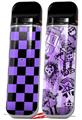 Skin Decal Wrap 2 Pack for Smok Novo v1 Checkers Purple VAPE NOT INCLUDED