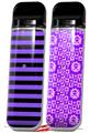Skin Decal Wrap 2 Pack for Smok Novo v1 Stripes Purple VAPE NOT INCLUDED