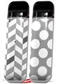 Skin Decal Wrap 2 Pack for Smok Novo v1 Chevrons Gray And Charcoal VAPE NOT INCLUDED