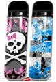 Skin Decal Wrap 2 Pack for Smok Novo v1 Pink Bow Skull VAPE NOT INCLUDED