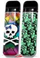 Skin Decal Wrap 2 Pack for Smok Novo v1 Rainbow Plaid Skull VAPE NOT INCLUDED