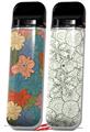 Skin Decal Wrap 2 Pack for Smok Novo v1 Flowers Pattern 01 VAPE NOT INCLUDED