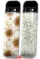 Skin Decal Wrap 2 Pack for Smok Novo v1 Flowers Pattern 19 VAPE NOT INCLUDED