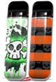 Skin Decal Wrap 2 Pack for Smok Novo v1 Cartoon Skull Green VAPE NOT INCLUDED