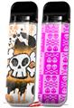 Skin Decal Wrap 2 Pack for Smok Novo v1 Cartoon Skull Orange VAPE NOT INCLUDED