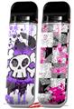 Skin Decal Wrap 2 Pack for Smok Novo v1 Cartoon Skull Purple VAPE NOT INCLUDED