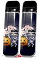 Skin Decal Wrap 2 Pack for Smok Novo v1 Halloween Jack O Lantern Pumpkin Bats and Zombie Mummy VAPE NOT INCLUDED