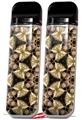 Skin Decal Wrap 2 Pack for Smok Novo v1 Leave Pattern 1 Brown VAPE NOT INCLUDED