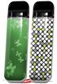 Skin Decal Wrap 2 Pack for Smok Novo v1 Bokeh Butterflies Green VAPE NOT INCLUDED