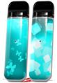 Skin Decal Wrap 2 Pack for Smok Novo v1 Bokeh Butterflies Neon Teal VAPE NOT INCLUDED