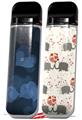 Skin Decal Wrap 2 Pack for Smok Novo v1 Bokeh Hearts Blue VAPE NOT INCLUDED