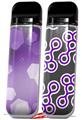 Skin Decal Wrap 2 Pack for Smok Novo v1 Bokeh Hex Purple VAPE NOT INCLUDED