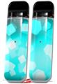 Skin Decal Wrap 2 Pack for Smok Novo v1 Bokeh Squared Neon Teal VAPE NOT INCLUDED
