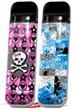 Skin Decal Wrap 2 Pack for Smok Novo v1 Bow Skull Pink VAPE NOT INCLUDED