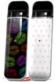 Skin Decal Wrap 2 Pack for Smok Novo v1 Rainbow Lips Black VAPE NOT INCLUDED