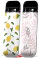 Skin Decal Wrap 2 Pack for Smok Novo v1 Lemon Leaves White VAPE NOT INCLUDED