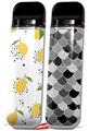 Skin Decal Wrap 2 Pack for Smok Novo v1 Lemon Black and White VAPE NOT INCLUDED