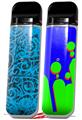 Skin Decal Wrap 2 Pack for Smok Novo v1 Folder Doodles Blue Medium VAPE NOT INCLUDED