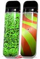 Skin Decal Wrap 2 Pack for Smok Novo v1 Folder Doodles Neon Green VAPE NOT INCLUDED