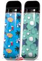 Skin Decal Wrap 2 Pack for Smok Novo v1 Beach Party Umbrellas Blue Medium VAPE NOT INCLUDED