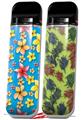 Skin Decal Wrap 2 Pack for Smok Novo v1 Beach Flowers Blue Medium VAPE NOT INCLUDED