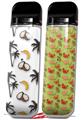 Skin Decal Wrap 2 Pack for Smok Novo v1 Coconuts Palm Trees and Bananas White VAPE NOT INCLUDED