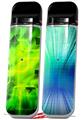 Skin Decal Wrap 2 Pack for Smok Novo v1 Cubic Shards Green VAPE NOT INCLUDED