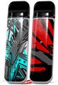 Skin Decal Wrap 2 Pack for Smok Novo v1 Baja 0032 Neon Teal VAPE NOT INCLUDED