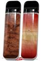 Skin Decal Wrap 2 Pack for Smok Novo v1 Exotic Wood Waterfall Bubinga VAPE NOT INCLUDED