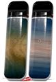 Skin Decal Wrap 2 Pack for Smok Novo v1 Exotic Wood White Oak Burl Burst Deep Blue VAPE NOT INCLUDED