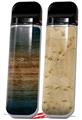 Skin Decal Wrap 2 Pack for Smok Novo v1 Exotic Wood Pommele Sapele Burst Deep Blue VAPE NOT INCLUDED