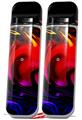 Skin Decal Wrap 2 Pack for Smok Novo v1 Liquid Metal Chrome Flame Hot VAPE NOT INCLUDED