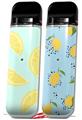 Skin Decal Wrap 2 Pack for Smok Novo v1 Lemons Blue VAPE NOT INCLUDED